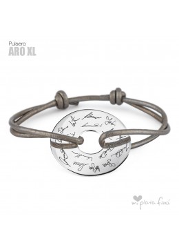 PULSERA ARO PLATA JOYA PERSONALIZADA