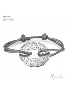 PULSERA ARO PLATA REGALO CUMPLEAÑOS