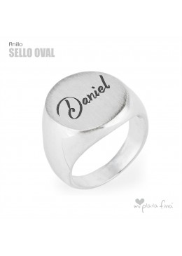 SELLO de plata OVAL