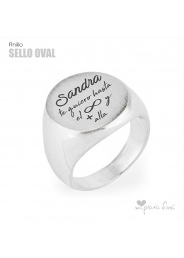 SELLO de plata OVAL