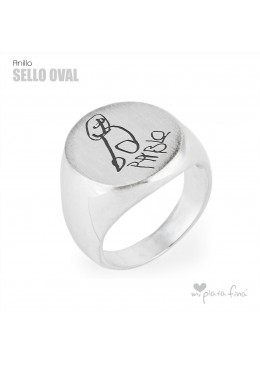 SELLO de plata OVAL