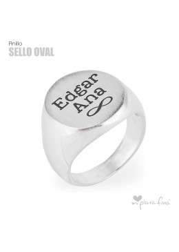 SELLO de plata OVAL