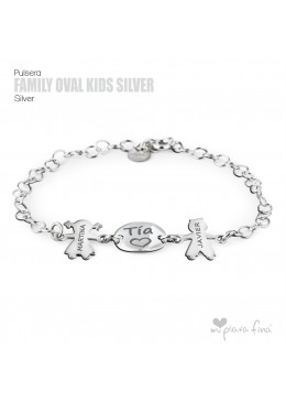 Family " OVAL & KIDS " silver 