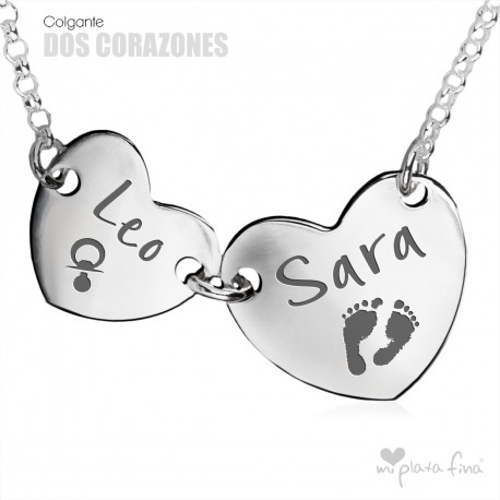 Colgante DOS CORAZONES