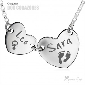 Colgante DOS CORAZONES