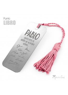 PUNTO DE LIBRO PLATA REGALO PERSONALIZADO JUBILACIÓN