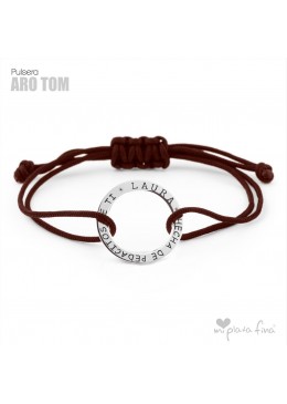 PULSERA TOM ARO PLATA GRABADA