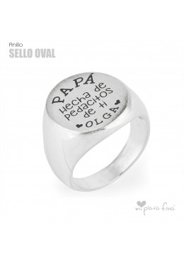 Anillo SELLO OVAL DÍA DEL PADRE