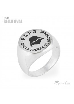SELLO de plata OVAL