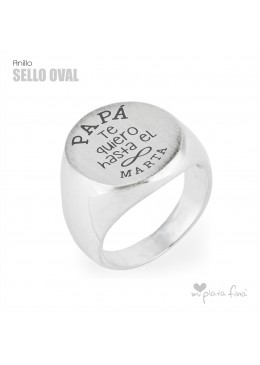 ANILLO SELLO PLATA DIA DEL PADRE