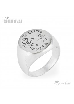 SELLO de plata OVAL