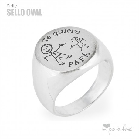 Anillo SELLO OVAL DÍA DEL PADRE