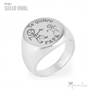 SELLO de plata OVAL
