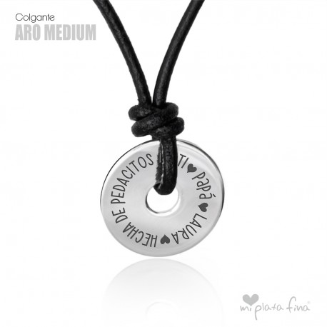 COLGANTE ARO PLATA PERSONALIZADO DIA PADRE