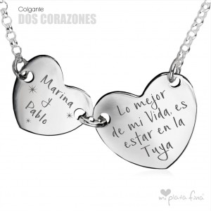Colgante DOS CORAZONES
