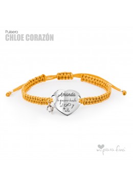 PULSERA CHLOE CORAZÓN PERSONALIZADA