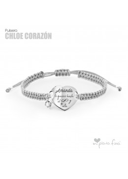 PULSERA CHLOE CORAZÓN PLATA Y SWAROVSKI