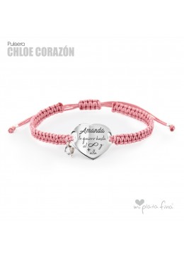 PULSERA CHLOE CORAZÓN PLATA Y SWAROVSKI