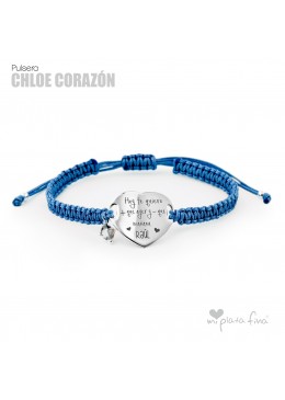PULSERA MACRAMÉ CHLOÉ CORAZÓN ENAMORADOS