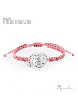 PULSERA CHLOE CORAZÓN PLATA Y SWAROVSKI