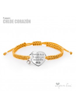 PULSERA MACRAMÉ CHLOÉ CORAZÓN ENAMORADOS