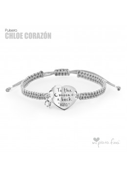PULSERA CHLOE CORAZÓN PLATA Y SWAROVSKI