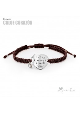 PULSERA CHLOE CORAZÓN DEDICATORIA