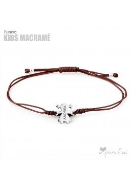 PULSERA MACRAME CON FIGURITAS GRABADAS