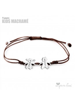 PULSERA MACRAME CON FIGURITAS GRABADAS