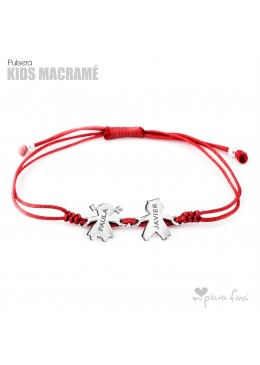 PULSERA MACRAME CON FIGURITAS GRABADAS