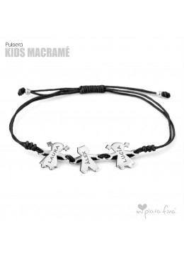 PULSERA MACRAME CON FIGURITAS GRABADAS