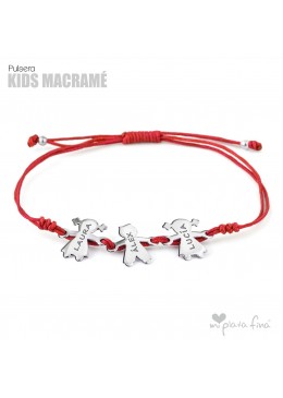 PULSERA MACRAME CON FIGURITAS GRABADAS