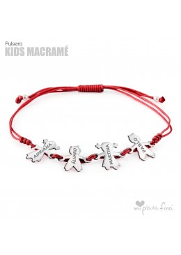 PULSERA MACRAME CON FIGURITAS GRABADAS