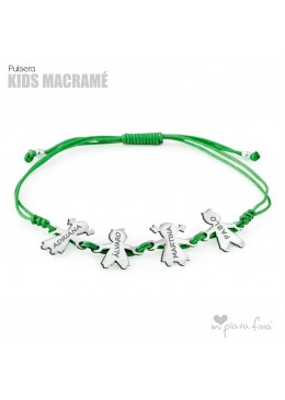 PULSERA MACRAME CON FIGURITAS GRABADAS