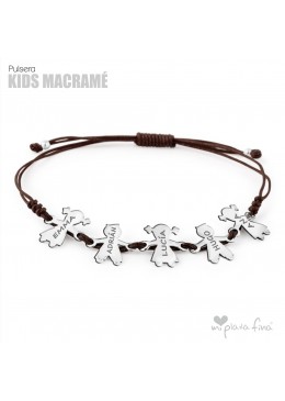 PULSERA MACRAME CON FIGURITAS GRABADAS