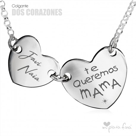 Colgante DOS CORAZONES