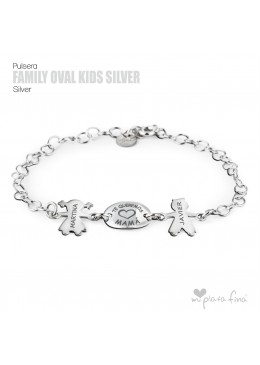 Family " OVAL & KIDS " silver 