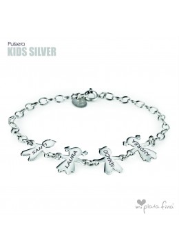 Pulsera figura Niño o Niña grabado nombres