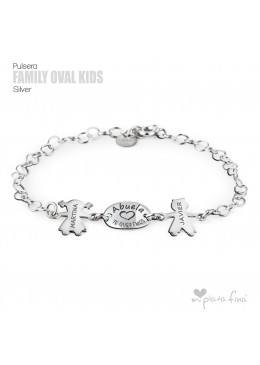 Family " OVAL & KIDS " silver 