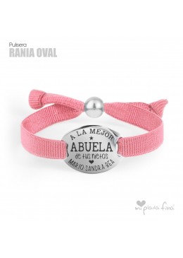 Pulsera Oval en Plata para la Abuelita