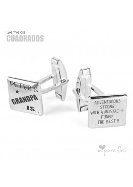Silver cufflinks original jewel for Grandpa