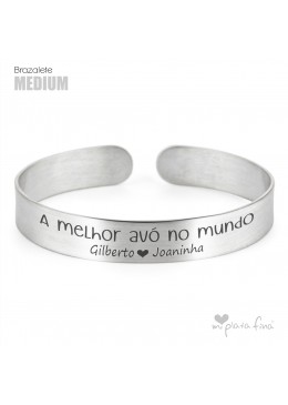Pulseira de Joia em Prata com design para Avó