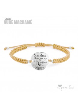 Pulsera de Plata y grabado mensaje para la Abuela