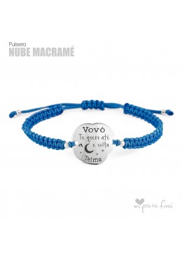 Pulsera Macramé y Plata Joya para la Abuela
