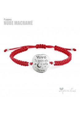 Design de pulseira de Prata para Vovó