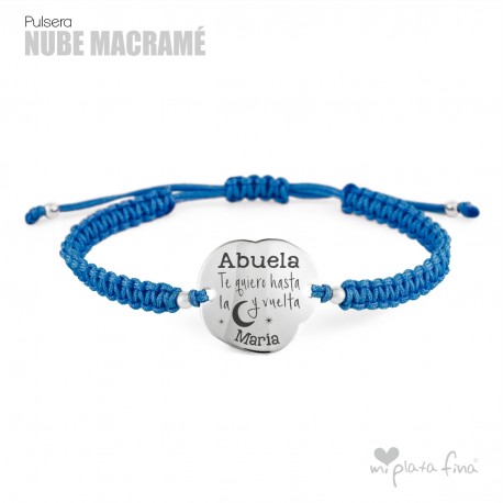 Pulsera Macramé y Plata Joya para la Abuela