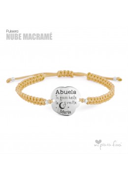 Pulsera de Plata y grabado mensaje para la Abuela