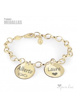 Bracelet Silver Medallas