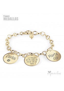 Bracelet Silver Medallas