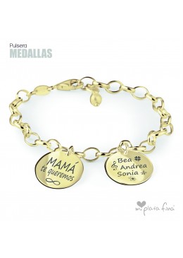 Pulsera Medallas Oro ABUELAS